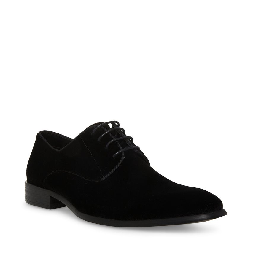 Zapatos Derby Steve Madden Beaux-v Velvet Hombre Negras | ES PD42E0